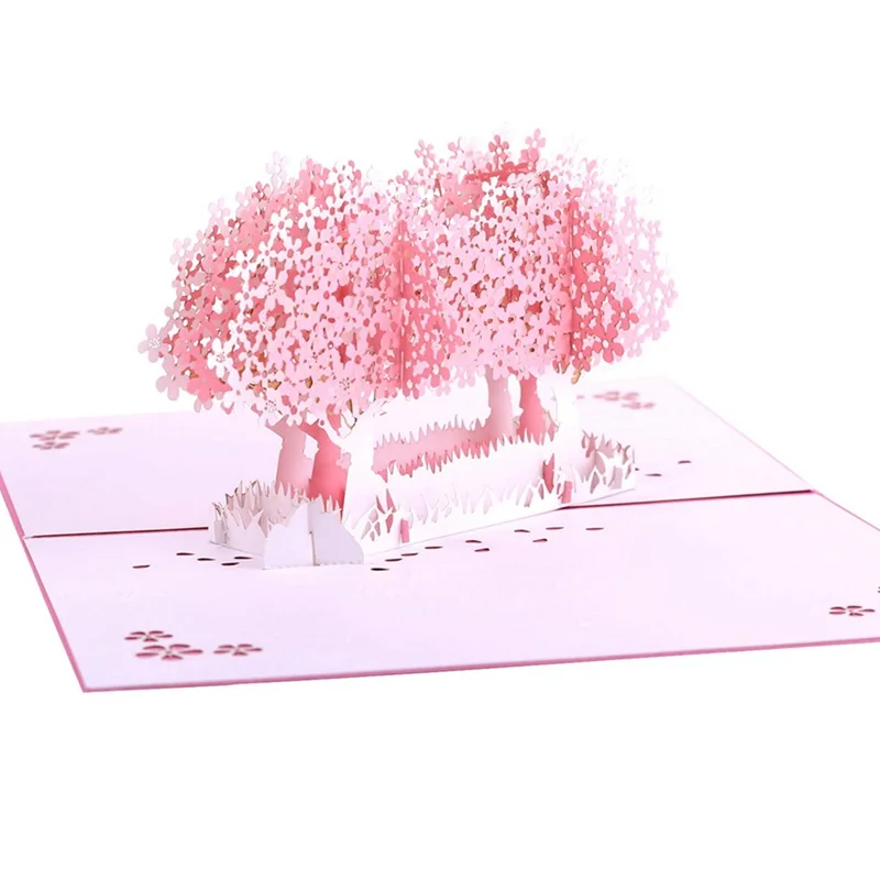 Leiso Brand Fashion Design 3D Pop Up Cherry Tree Greeting Card Bicolor Sakura Tree Paper Gift Card With Envelope 6A0725
Leiso Brand Fashion Design 3D Pop Up Cherry Tree Greeting Card Bicolor Sakura Tree Paper Gift Card With Envelope 6A0725