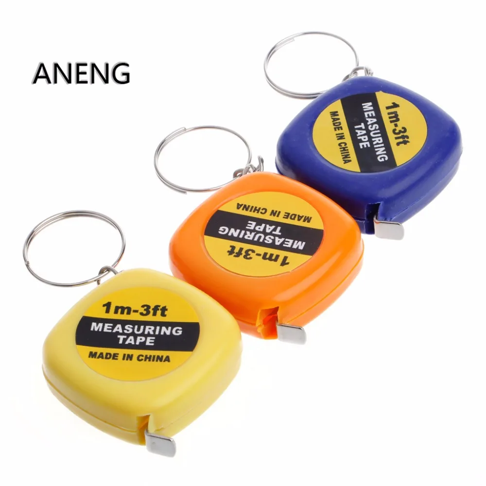 

ANENG Easy Retractable Ruler Tape Measure Mini Portable Pull Ruler Keychain 1m/3ft