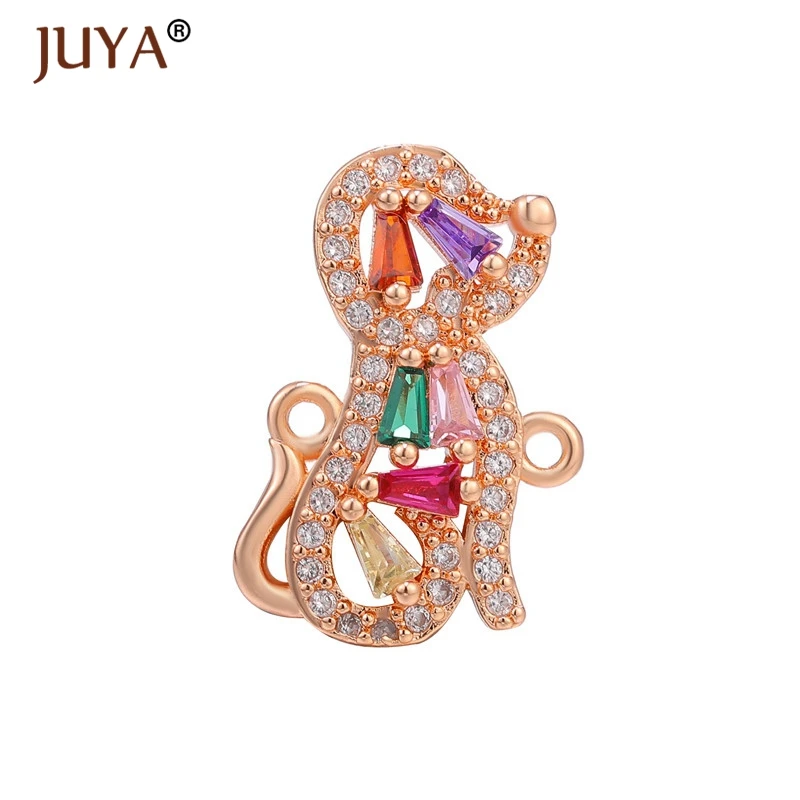 1 piece copper inlay zircon color crystal lovely dog charms connectors components for jewelry making diy bracelet accessories
1 piece copper inlay zircon color crystal lovely dog charms connectors components for jewelry making diy bracelet accessories