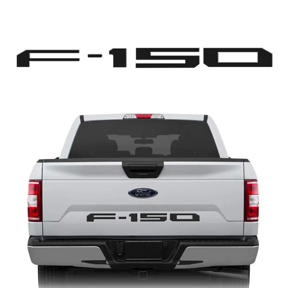 Tailgate Insert Graphics Stickers Decals For Ford Raptor 2015-2018 ORANGE BLK
