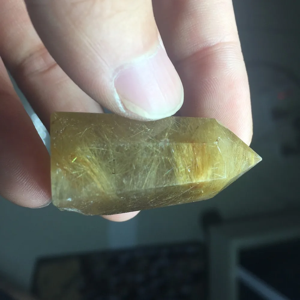 BEST!! HD87 Rutilated Quartz Crystal Wand 22g Healing Point Gemstone Crafts Pleasure Wand Magic Stone Ornament Gifts
BEST!! HD87 Rutilated Quartz Crystal Wand 22g Healing Point Gemstone Crafts Pleasure Wand Magic Stone Ornament Gifts