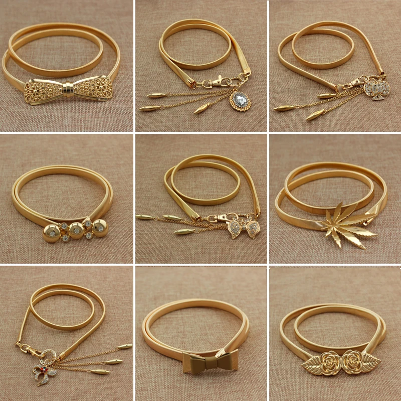 Fashion Metal Plate Belts For Women Designer Brand Women Belts Female High Quality Waist Chain Elastic Thin Belts Gold Silver
Fashion Metal Plate Belts For Women Designer Brand Women Belts Female High Quality Waist Chain Elastic Thin Belts Gold Silver