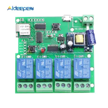 220V 4 Channel Wifi Relay Module Phone APP Wireless Remote Control WIFI Switch Jog Self-Lock Interlock 433M For Smart Appliances
220V 4 Channel Wifi Relay Module Phone APP Wireless Remote Control WIFI Switch Jog Self-Lock Interlock 433M For Smart Appliances