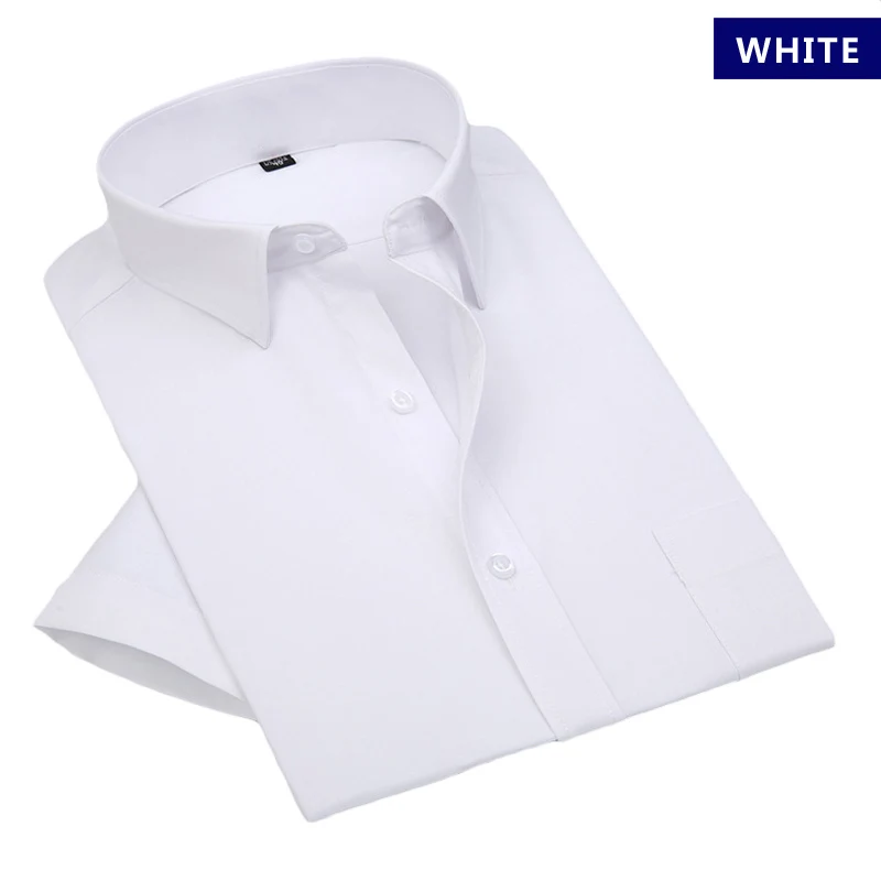 men business shirt short sleeve WHITE