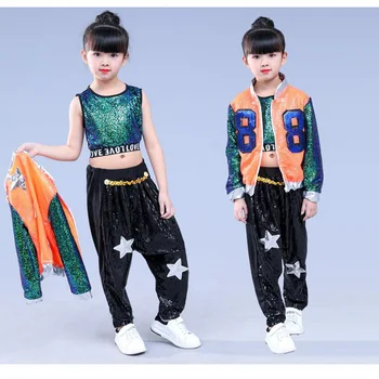 Kids Ballroom Drum Sequined Hip Hop dance Clothing Jazz Dance Costumes Boys Girls performance Stage wear Dancing Outfits Suits
Kids Ballroom Drum Sequined Hip Hop dance Clothing Jazz Dance Costumes Boys Girls performance Stage wear Dancing Outfits Suits