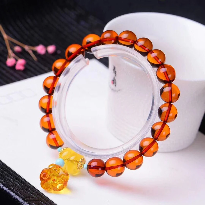Fine Dark Yellow Ore Bright Natural Stone Bracelets With Lotus Pendant Bracelet Lucky for Women Men Single lap Simple Jewelry
Fine Dark Yellow Ore Bright Natural Stone Bracelets With Lotus Pendant Bracelet Lucky for Women Men Single lap Simple Jewelry