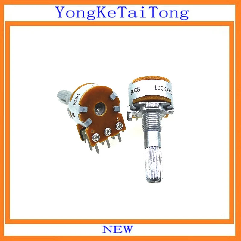 

1PCS RK163 50K 100K audio amplifier amp volume Dual-unit Rotary Potentiometer Japan ALPS 16-type DIP6 50KAX2 100KAX2 DIY HIFI