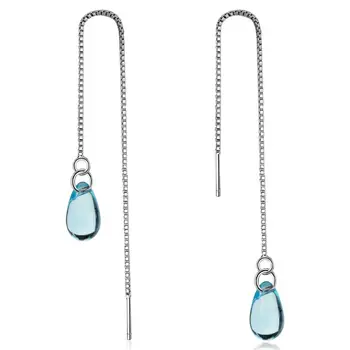 New Korean Literary Sweet Blue Crystal Water Drop Earrings For Women 925 Sterling Silver Pendientes Jewelry Gift Brincos SAE481
New Korean Literary Sweet Blue Crystal Water Drop Earrings For Women 925 Sterling Silver Pendientes Jewelry Gift Brincos SAE481