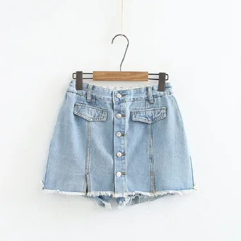 Autumn Harajuku Split Women's Denim Shorts Skirts Single-Breasted Frayed A-line Jean Shorts High Waist Streetwear Casual Shorts
Autumn Harajuku Split Women's Denim Shorts Skirts Single-Breasted Frayed A-line Jean Shorts High Waist Streetwear Casual Shorts