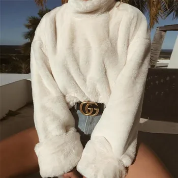 Kpop Korean Woman Europe And America 2019 Autumn Winter New Warm Comfort Women's Plush Zipper Stand Collar Long-sleeved T-shirt
Kpop Korean Woman Europe And America 2019 Autumn Winter New Warm Comfort Women's Plush Zipper Stand Collar Long-sleeved T-shirt