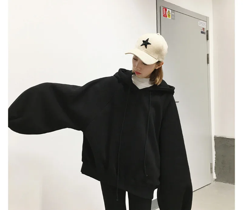 2018 Winter Women Hoodies Sweatshirts Pullover Thick Loose Female Student Tracksuits Harajuku BF Style Bishop Sleeve Hops Hip
2018 Winter Women Hoodies Sweatshirts Pullover Thick Loose Female Student Tracksuits Harajuku BF Style Bishop Sleeve Hops Hip