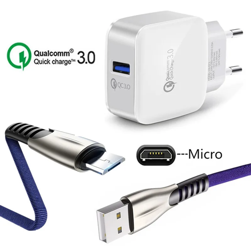3A Cowboy Micro USB Cable QC 3.0 USB Fast charger For Samsung galaxy A10 Xiaomi Redmi 6 7A Huawei Honor 8A Android Mobile phone
3A Cowboy Micro USB Cable QC 3.0 USB Fast charger For Samsung galaxy A10 Xiaomi Redmi 6 7A Huawei Honor 8A Android Mobile phone