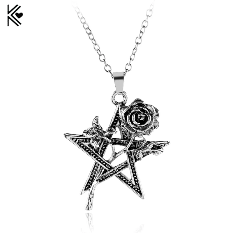 2017 New Design Rose Pentagram Necklace Romantic Fashion Jewelry For Lovers Women Pendant Necklace Valentine's Day Gift Collar
2017 New Design Rose Pentagram Necklace Romantic Fashion Jewelry For Lovers Women Pendant Necklace Valentine's Day Gift Collar