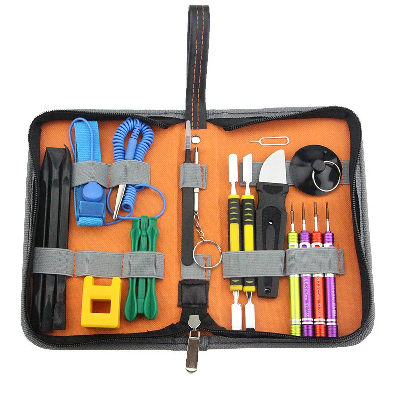 18 in 1 Phone Repair Tools Kit Bag For iPhone 7 6s 6 5s 5c 5 4 Repair Opening Multi Hand Tools Spudger Set Screwdrivers Tweezers
18 in 1 Phone Repair Tools Kit Bag For iPhone 7 6s 6 5s 5c 5 4 Repair Opening Multi Hand Tools Spudger Set Screwdrivers Tweezers