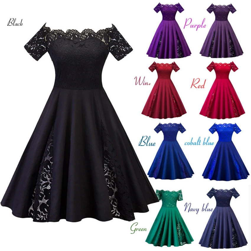 Fashion Spring 2019 New Ladies Sexy Lace Short Shoulder Dresses Solid Female Dresses 7 Colors for women Clothes
Fashion Spring 2019 New Ladies Sexy Lace Short Shoulder Dresses Solid Female Dresses 7 Colors for women Clothes