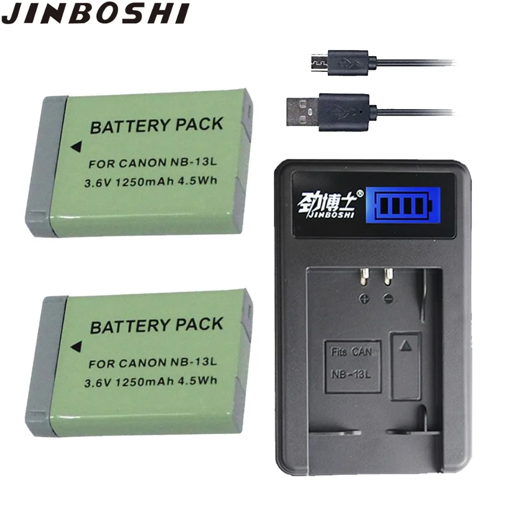 2Pcs NB-13L NB13L NB 13L Rechargeable Batteries +LCD Charger for Canon PowerShot G1 X Mark III, G5 X G5X G7 X Mark II SX720 HS
2Pcs NB-13L NB13L NB 13L Rechargeable Batteries +LCD Charger for Canon PowerShot G1 X Mark III, G5 X G5X G7 X Mark II SX720 HS