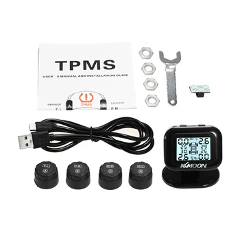 TPMS Tire Pressure Monitoring System Wireless Real-time Solar Energy LCD Display 4 External Sensors Alarm Function Smart Control
TPMS Tire Pressure Monitoring System Wireless Real-time Solar Energy LCD Display 4 External Sensors Alarm Function Smart Control