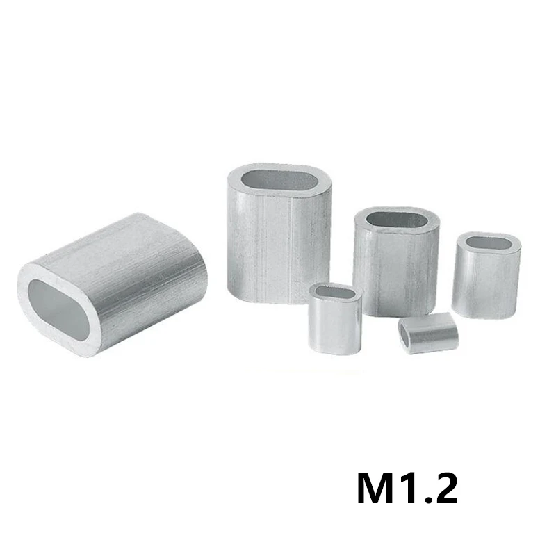 1000 шт. M1.2 овальные алюминиевые наконечники муфты для обжима с одним отверстием