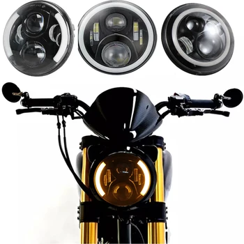 Black Motorcycle LED Headlight 7 Inch Hi/Low Beam DRL halo Ring 7" Round Headlamp Mounting Housing bucket Trim ring For Harley
Black Motorcycle LED Headlight 7 Inch Hi/Low Beam DRL halo Ring 7" Round Headlamp Mounting Housing bucket Trim ring For Harley