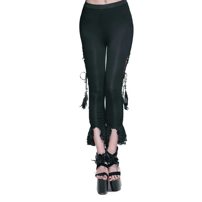 Gothic Steampunk Winter Women's Hip Hop Pants Black Lace Long Trousers Ladies Personality Street Dance Pants With A High Waist
Gothic Steampunk Winter Women's Hip Hop Pants Black Lace Long Trousers Ladies Personality Street Dance Pants With A High Waist