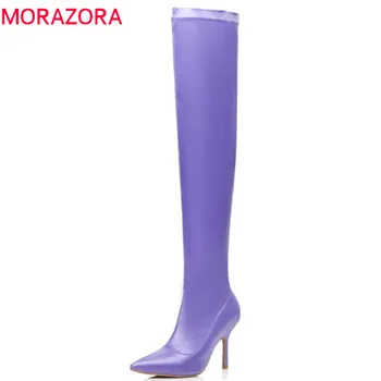 MORAZORA 2020 newest thigh high boots women silk high heels shoes pointed toe spring autumn boots fashion Stretch socks boots
MORAZORA 2020 newest thigh high boots women silk high heels shoes pointed toe spring autumn boots fashion Stretch socks boots