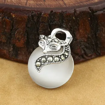 FNJ MARCASITE Fox Pendant 925 Silver Hang White Opal Stone Original Pure S925 Thai Silver Pendants Women for Jewelry Making
FNJ MARCASITE Fox Pendant 925 Silver Hang White Opal Stone Original Pure S925 Thai Silver Pendants Women for Jewelry Making