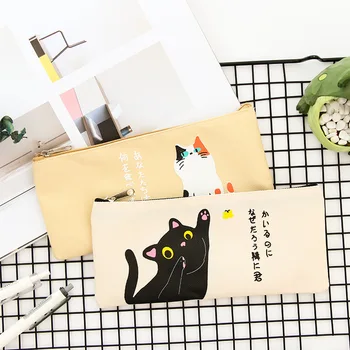 Cute Cat Pencil Bags Kawaii Canvas Zipper Pencil Case Etui Trousse Scolaire Pen Box For School Korean Stationery
Cute Cat Pencil Bags Kawaii Canvas Zipper Pencil Case Etui Trousse Scolaire Pen Box For School Korean Stationery