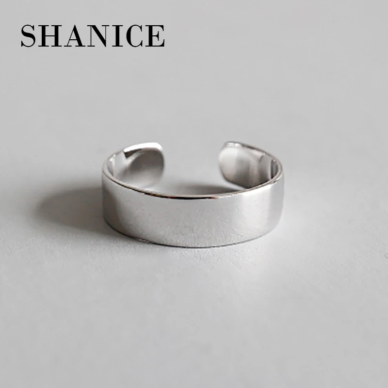 SHANICE 925 Sterling Silver Open Ring For Women Personality Simple And Plain Smooth Wide Surface Female Rings Chic Style
SHANICE 925 Sterling Silver Open Ring For Women Personality Simple And Plain Smooth Wide Surface Female Rings Chic Style