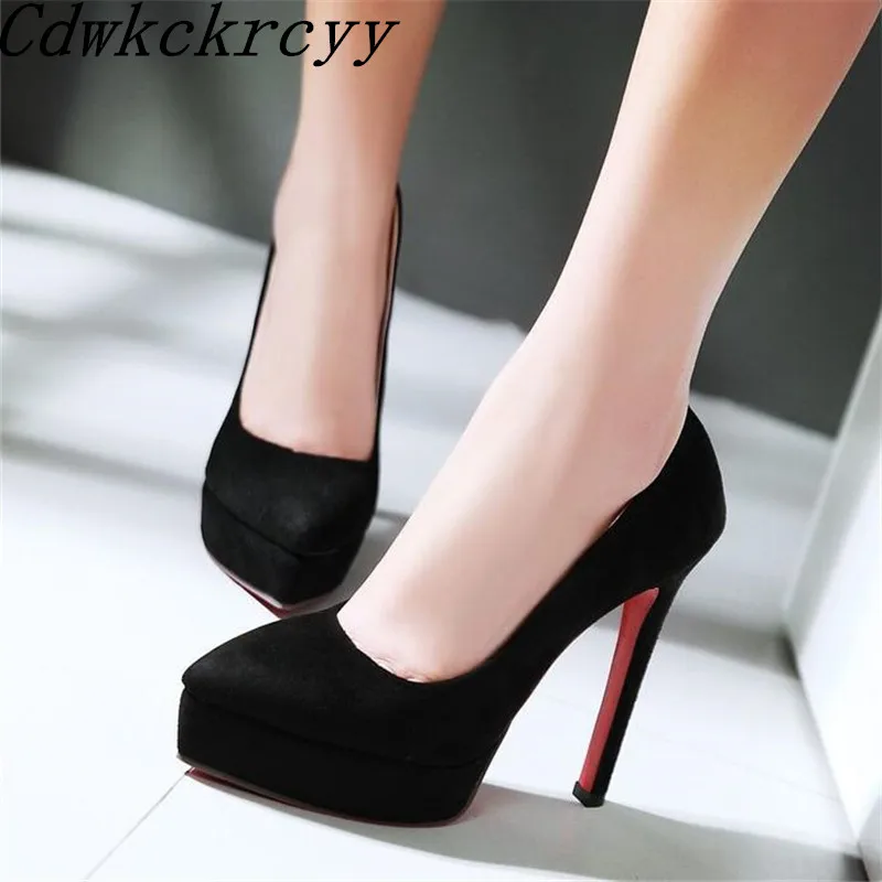 Spring and Autumn New pattern fashion Round head temperament Simplicity Suede black sexy High-heeled Waterproof Women Shoes
Spring and Autumn New pattern fashion Round head temperament Simplicity Suede black sexy High-heeled Waterproof Women Shoes