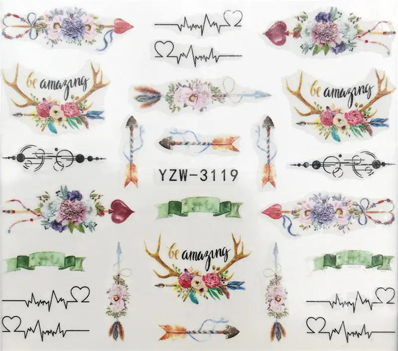 LCJ 1 Sheet Water Nail Stickers Black Cartoon Animal Flamingo Fox Hollow Designs Sliders For Nail Decals DIY Manicure
LCJ 1 Sheet Water Nail Stickers Black Cartoon Animal Flamingo Fox Hollow Designs Sliders For Nail Decals DIY Manicure