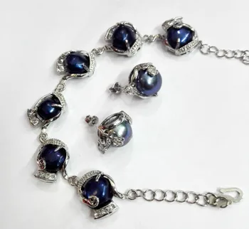 wedding Women Jewelry set black gray blue mixed Baroque Pearl flower Chain bracelet Earring Natural Freshwater Pearl
wedding Women Jewelry set black gray blue mixed Baroque Pearl flower Chain bracelet Earring Natural Freshwater Pearl