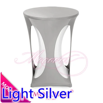Light Silver Lycra High Bar Party Cocktail Cover Lycra Table Top Cover For Wedding Banquet And Party Cocktail Table Decoration
Light Silver Lycra High Bar Party Cocktail Cover Lycra Table Top Cover For Wedding Banquet And Party Cocktail Table Decoration