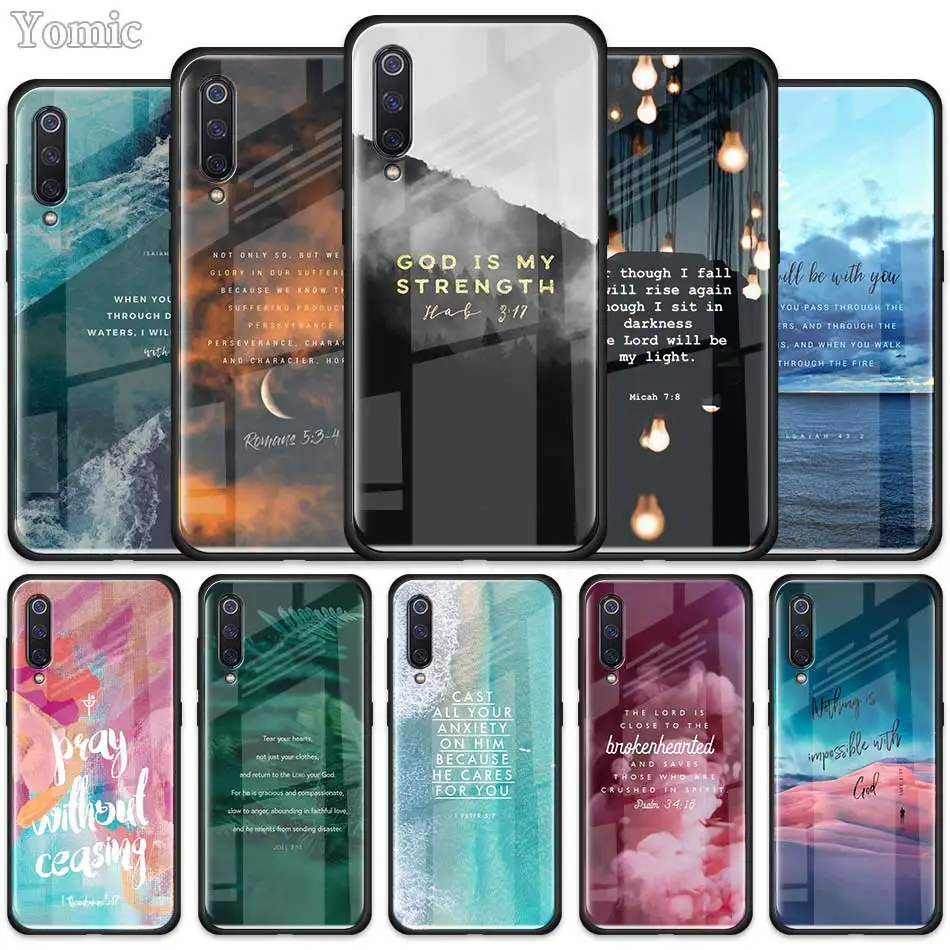 Bible verse Tempered Glass Case for Xiaomi Redmi Note 7 6 Pro K20 Pro Redmi 7 Mi 9 Mobile Phone Cases
Bible verse Tempered Glass Case for Xiaomi Redmi Note 7 6 Pro K20 Pro Redmi 7 Mi 9 Mobile Phone Cases