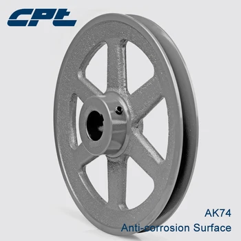 CPT AK81 V Belt pulley, 1 Groove, Bore dia. 3/4", 1", 5/8",Cast Iron,7.75" OD for A, 4L, 3L belts