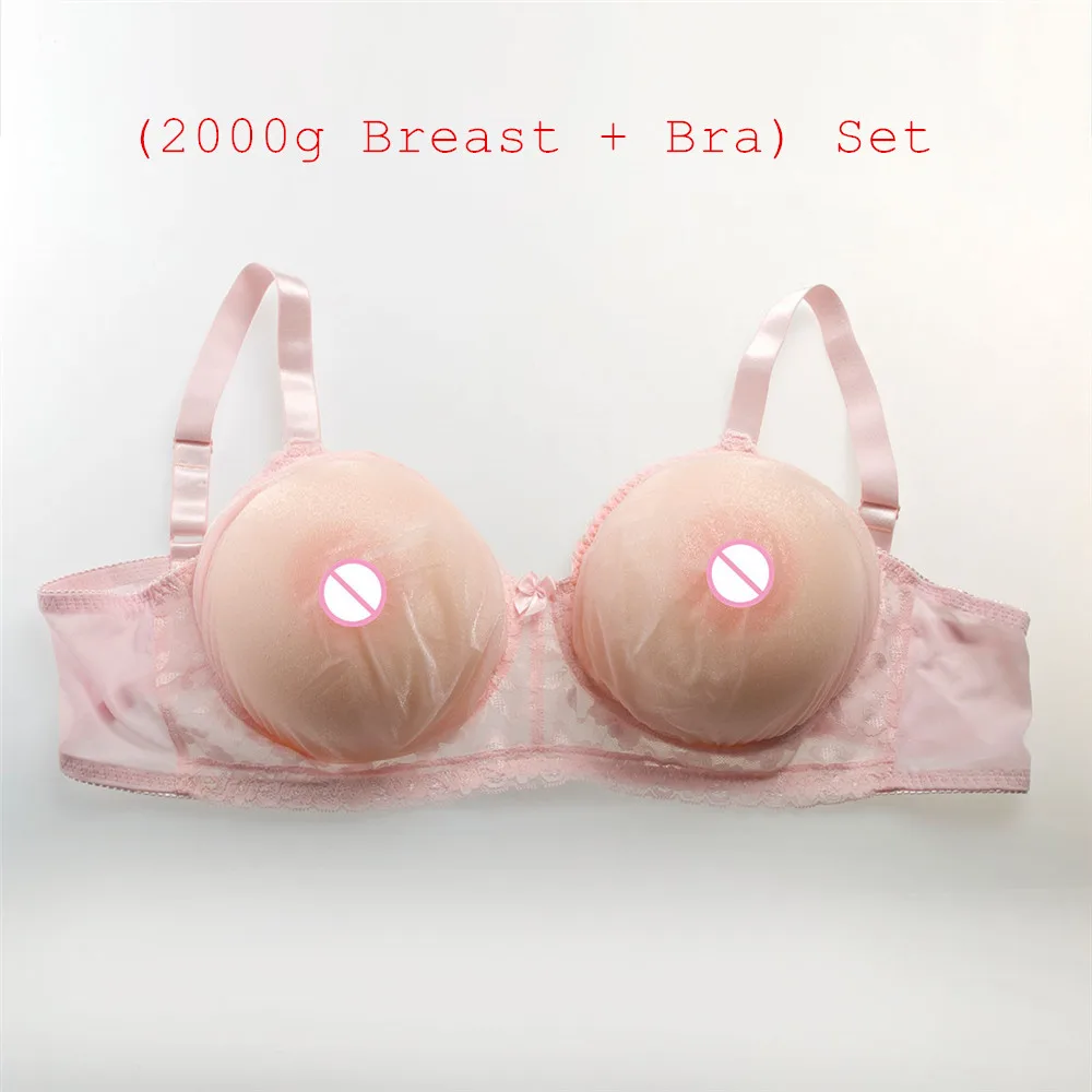 (2000g/pair Round Beige Silicone Boobs+Sexy Pink Transparent Lace Pocket Bra) Big Cup Fake Breast Boobs Form With Bra Set
(2000g/pair Round Beige Silicone Boobs+Sexy Pink Transparent Lace Pocket Bra) Big Cup Fake Breast Boobs Form With Bra Set