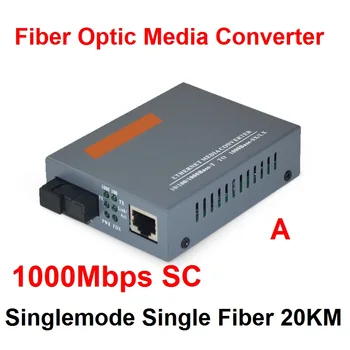Gigabit Fiber Optic Media Converter 1000Mbps Single Mode Single Fiber SC Port 20KM GS-03-20KM-A External Power Supply
Gigabit Fiber Optic Media Converter 1000Mbps Single Mode Single Fiber SC Port 20KM GS-03-20KM-A External Power Supply
