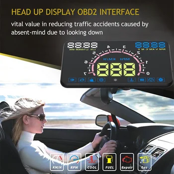 E350 5.8" Auto OBDII Car HUD OBD2 Port Head Up Display Overspeed Warning Windshield Projector Alarm System Universal Tools
E350 5.8" Auto OBDII Car HUD OBD2 Port Head Up Display Overspeed Warning Windshield Projector Alarm System Universal Tools