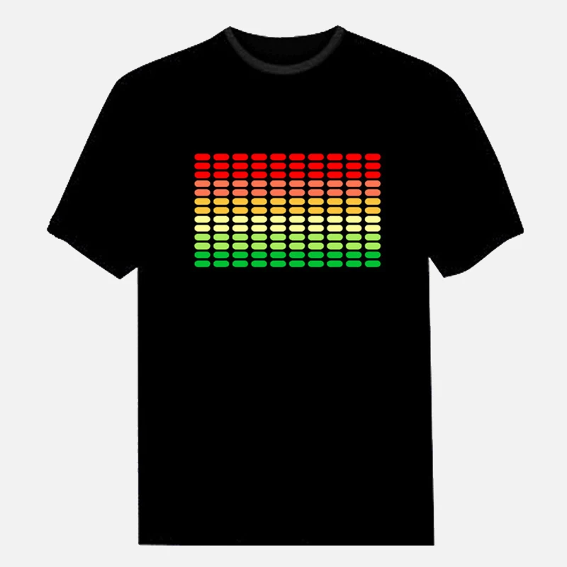 Men's Short Sleeve LED Tshirt Top O-Neck Black Print Tshirts Tops For Mens 2019 Summer Male Streetwear Light Tee Party Clothes
Men's Short Sleeve LED Tshirt Top O-Neck Black Print Tshirts Tops For Mens 2019 Summer Male Streetwear Light Tee Party Clothes