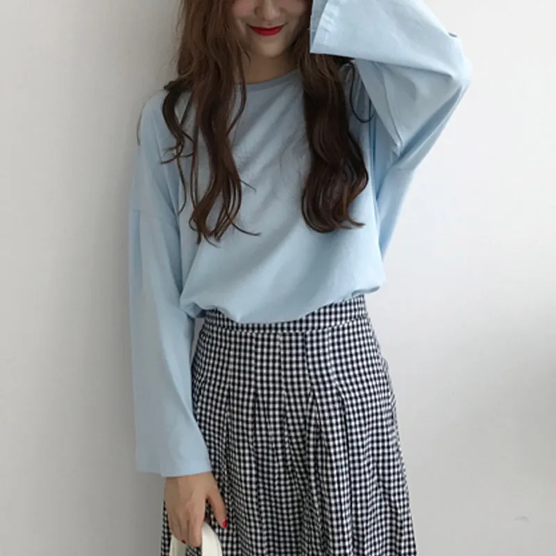 Women Autumn T-shirts Round Neck Minimalist Loose Flare Sleeve Streetwear Female Tops JL
Women Autumn T-shirts Round Neck Minimalist Loose Flare Sleeve Streetwear Female Tops JL