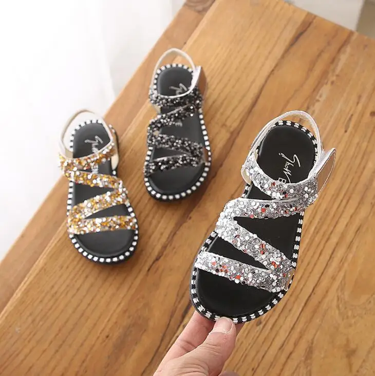 Size 26-36 Baby Toddler Girl Sandals Rhinestone Sequined Sandals for Girls Summer Cut-outs Shiny Girls Sandals
Size 26-36 Baby Toddler Girl Sandals Rhinestone Sequined Sandals for Girls Summer Cut-outs Shiny Girls Sandals