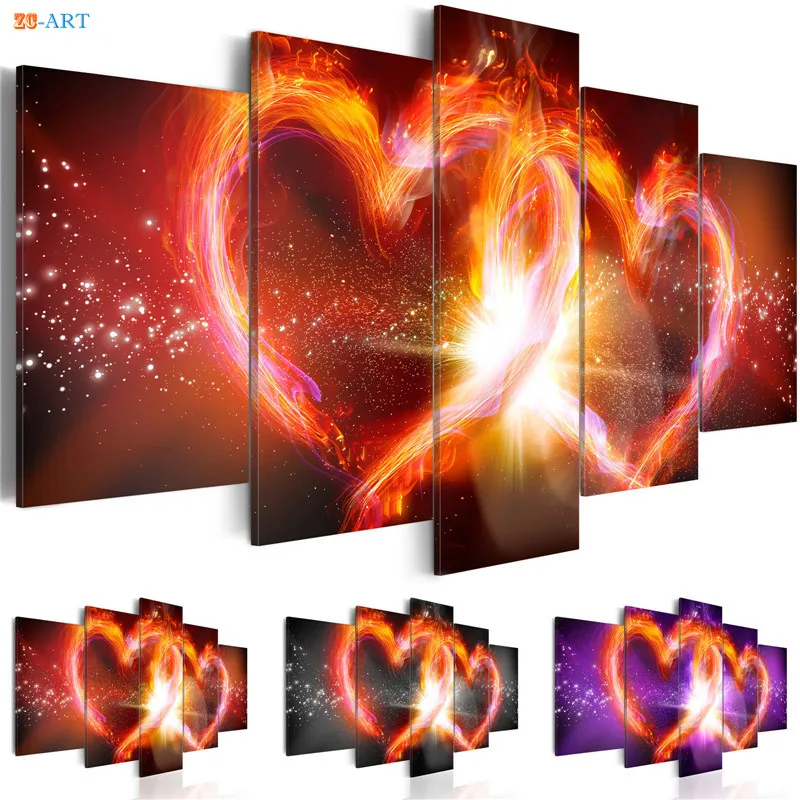 Red Hearts Prints Bright Poster Wall Painting 5 Pieces Modern Abstract Canvas Art Modular Pictures for Living Room Home Decor
Red Hearts Prints Bright Poster Wall Painting 5 Pieces Modern Abstract Canvas Art Modular Pictures for Living Room Home Decor