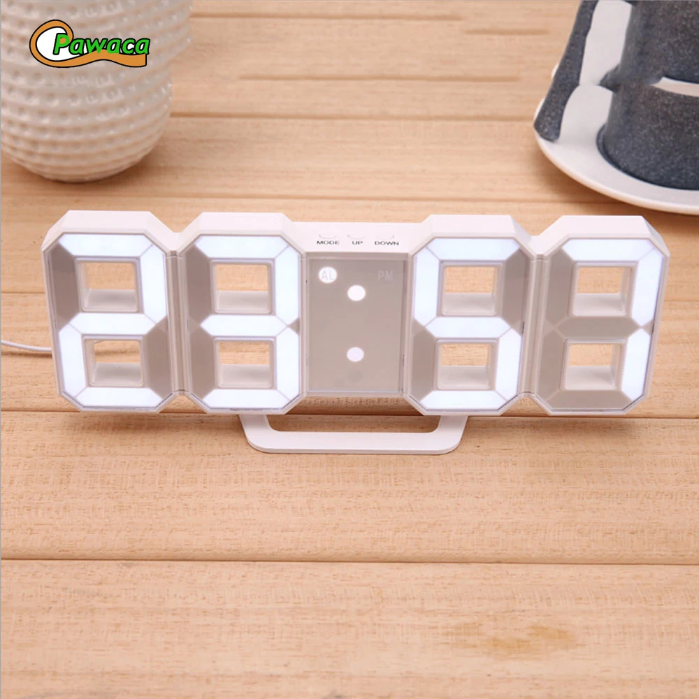 3D LED Table Clock With Night Mode Adjust The Brightness Modern Electronic Digital Clock Alarm Clock Wall Glowing Hanging Clock
3D LED Table Clock With Night Mode Adjust The Brightness Modern Electronic Digital Clock Alarm Clock Wall Glowing Hanging Clock