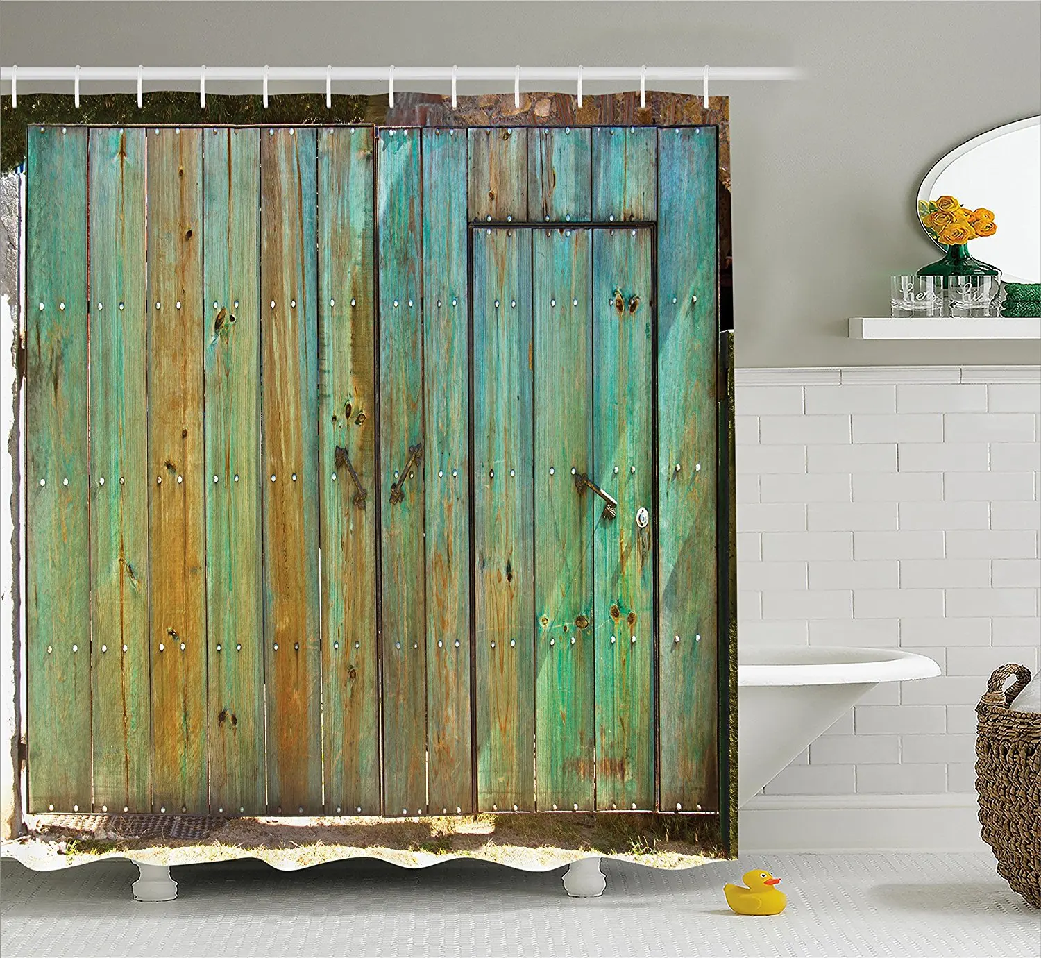 Vintage Shower Curtain Rustic Old Wood Gate Dated Tuscany House Entrance with Antique Texture Photo Bathroom Decor Set
Vintage Shower Curtain Rustic Old Wood Gate Dated Tuscany House Entrance with Antique Texture Photo Bathroom Decor Set
