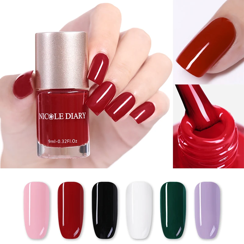 NICOLE DIARY Pure Nail Color Nail Polish 9ml Pink White Black Nail Art Polish Quick Dry Long Lasting Nail Art 6 Colors Manicure
NICOLE DIARY Pure Nail Color Nail Polish 9ml Pink White Black Nail Art Polish Quick Dry Long Lasting Nail Art 6 Colors Manicure