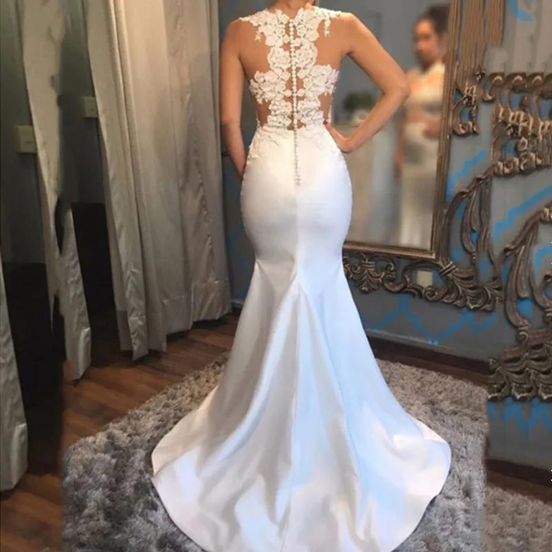 2019 Sexy Cut Out Mermaid Wedding Dresses Lace Appliques Trumpet Satin Bridal Gown Wedding Gown Court Train Vestido de Noiva
2019 Sexy Cut Out Mermaid Wedding Dresses Lace Appliques Trumpet Satin Bridal Gown Wedding Gown Court Train Vestido de Noiva