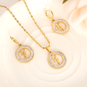 gold Necklace Earring Set Women Party Gift lightning Jewelry Sets daily wear mother gift DIY charms women girls Fine Jewelry
gold Necklace Earring Set Women Party Gift lightning Jewelry Sets daily wear mother gift DIY charms women girls Fine Jewelry