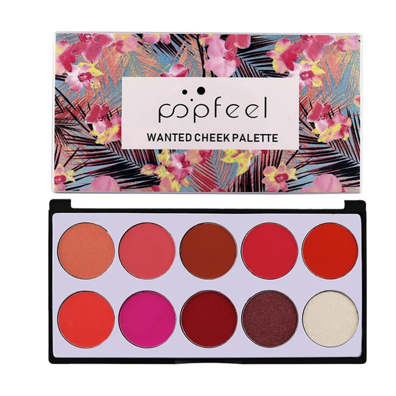 10-Color Blush Palette Waterproof Smudge-Proof Long Lasting Shimmer Matte Blusher Palette With Makeup Brush
10-Color Blush Palette Waterproof Smudge-Proof Long Lasting Shimmer Matte Blusher Palette With Makeup Brush