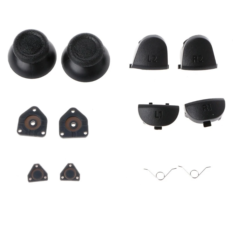 L1 L2 R1 R2 Trigger Buttons + Springs + Joystick Thumb Sticks + Conductive Rubber + Screwdriver for PS4 Controller Dual
L1 L2 R1 R2 Trigger Buttons + Springs + Joystick Thumb Sticks + Conductive Rubber + Screwdriver for PS4 Controller Dual
