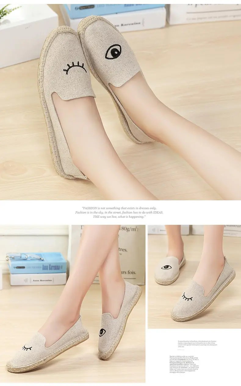 Women Flats Slip On Shoes Espadrilles Loafers Canvas Slip On Shoes for Women Moccasin Womens Fisherman shoe Women's Casual Shoe (10)