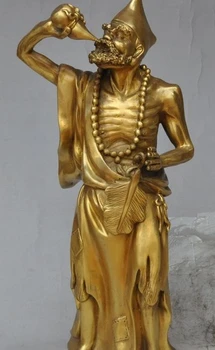 chinese buddhism brass fane Arhat The Mad Monk buddha Drinking gourd Wine statue
chinese buddhism brass fane Arhat The Mad Monk buddha Drinking gourd Wine statue
